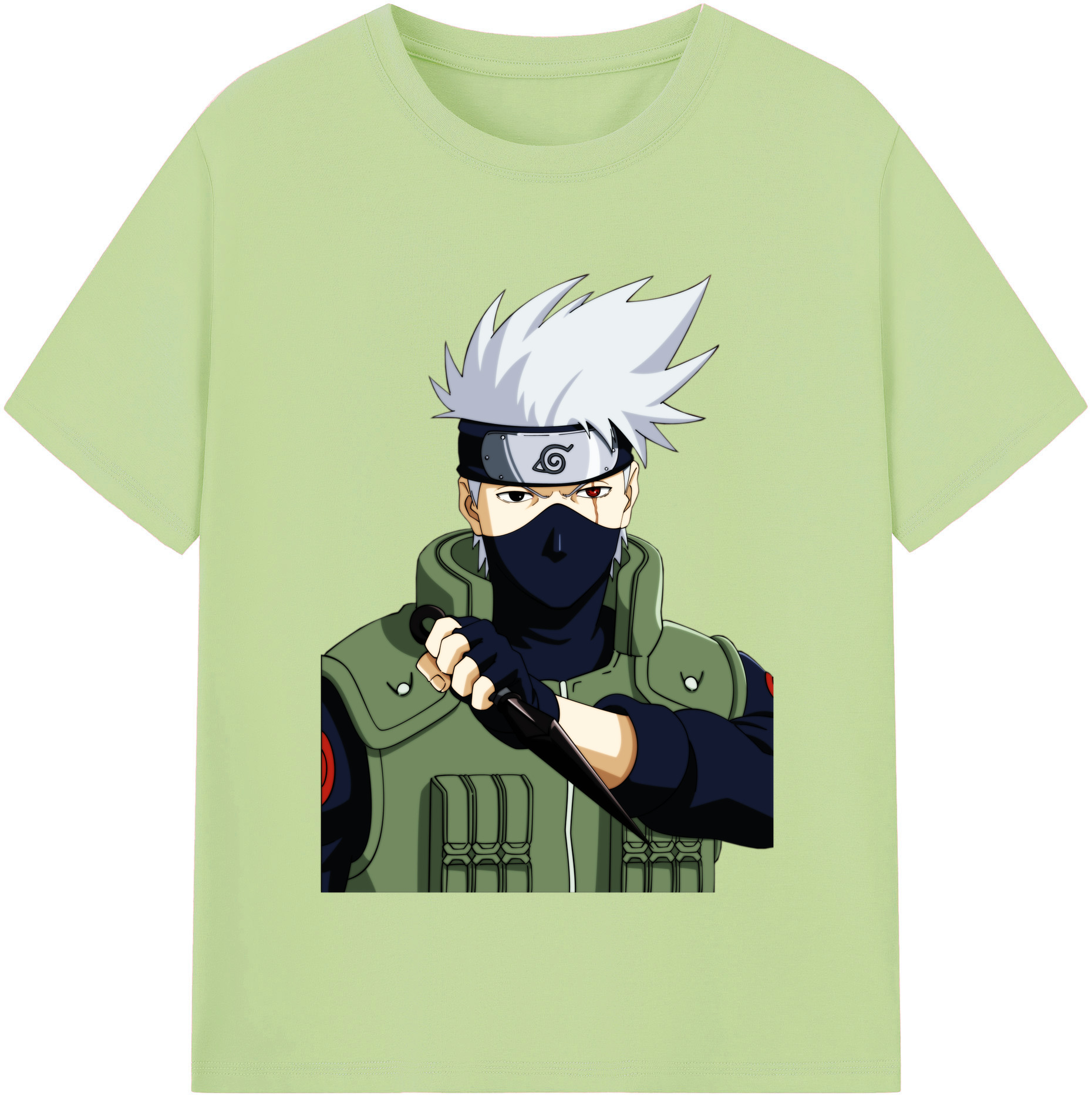 （画像用） NARUTO -ナルト- はたけ カカシ Hatake Kakashi 綿100％半袖Tシャツ（フロントプリント）